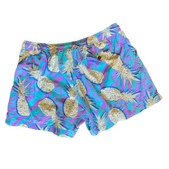 Men's Chubbies Pineapple Shorts Cotton Blend XXL Summer Beach Hawaiian Elastic - Picture 5 of 5